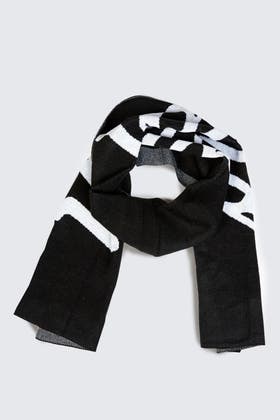 black blah slogan scarf