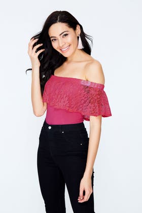 Cosmo Pink Lace Frill Body