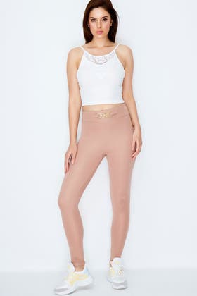 Biscuit High Waisted Ponti Buckle Legging