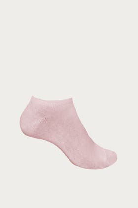 Pink Plain Ankle Socks