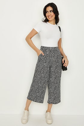 Multi Ditsy Pull On Culotte