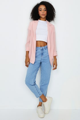 Pale Pink Edge To Edge Soft Jacket