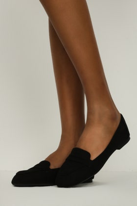 Black Tab Detail Loafers